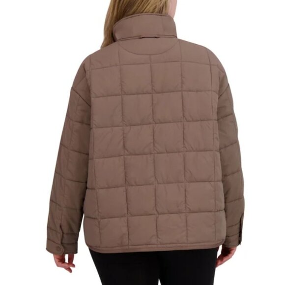 NWT Roxy Women's Quilted Jacket, Brown (Expresso) - Picture 10 of 11